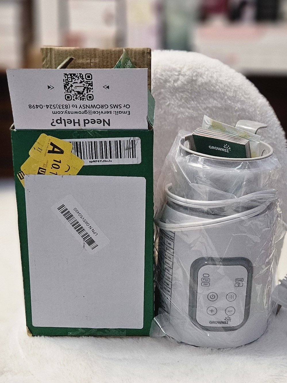 Grownsy White Baby Bottle Warmer with Simple Controls
